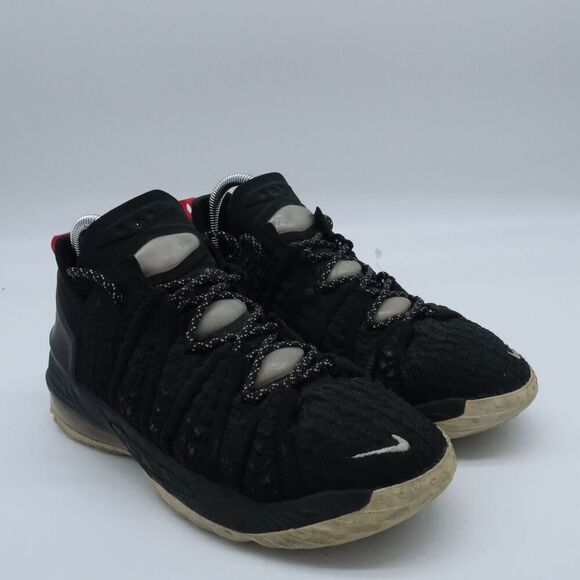Nike LeBron‎ 18 Low Black University Red Basketball Sneakers  Size 5.5Y (Women’s - Picture 1 of 10
